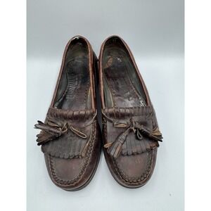 mens Johnston snd Murphy kilty tassel‎ loafers in brown size 10M